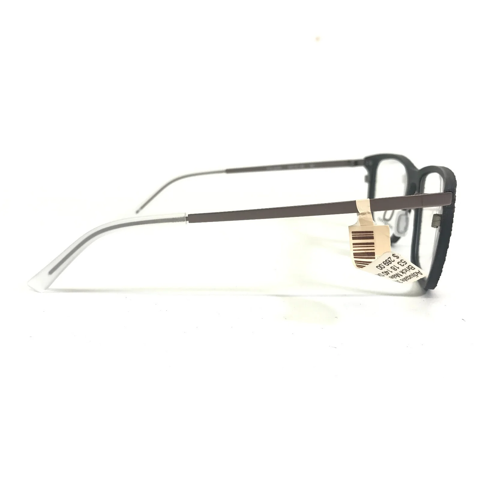 Jhane Barnes Eyeglasses Frames Adjugate BC Gray Burgundy Red Square 53-18-140 3