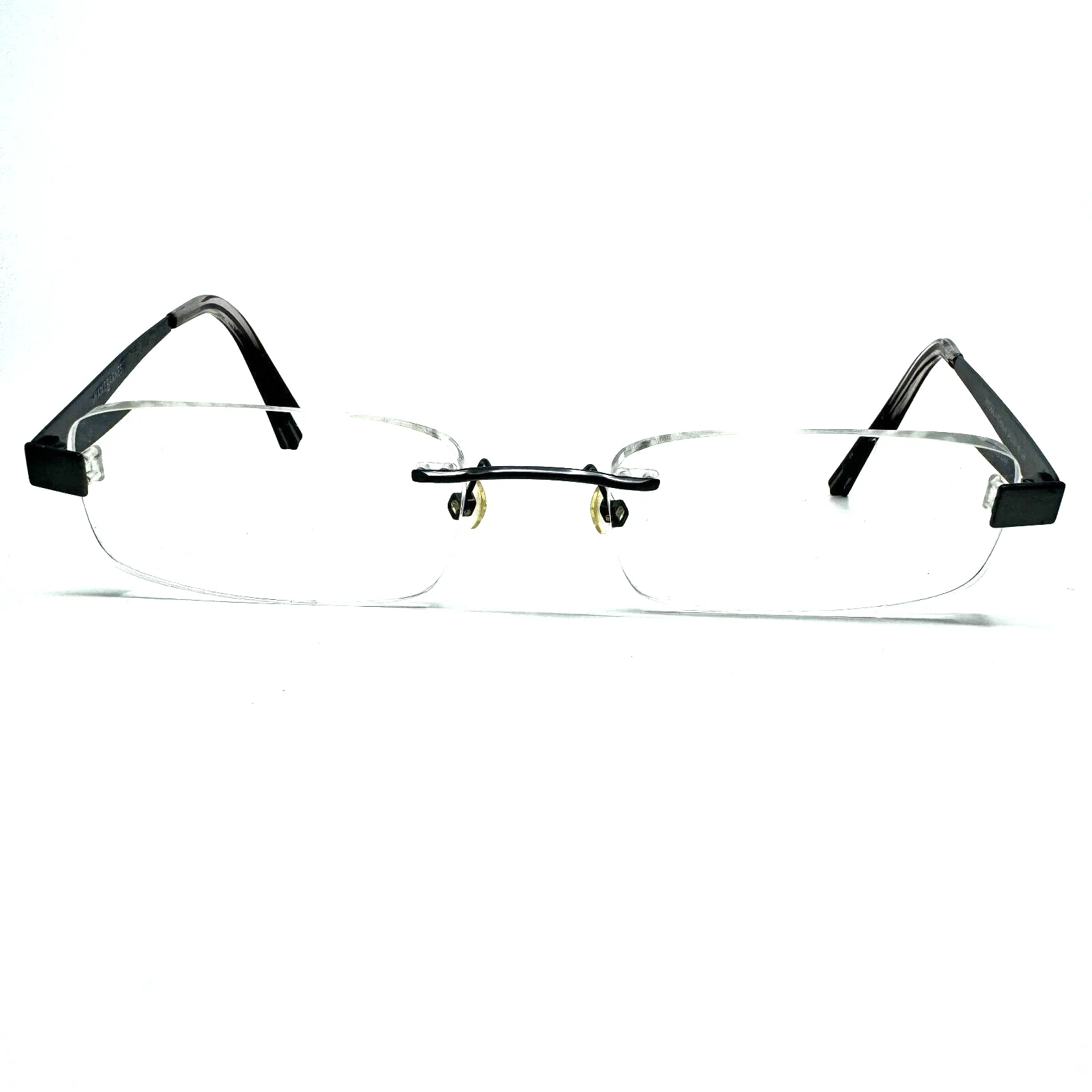 Jhane Barnes Eyeglasses Frames Integral 4 Titanium Black Rimless 54-19-145 H9522