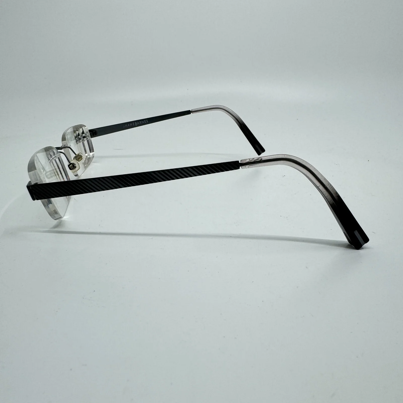 Jhane Barnes Eyeglasses Frames Integral 4 Titanium Black Rimless 54-19-145 H9522 2