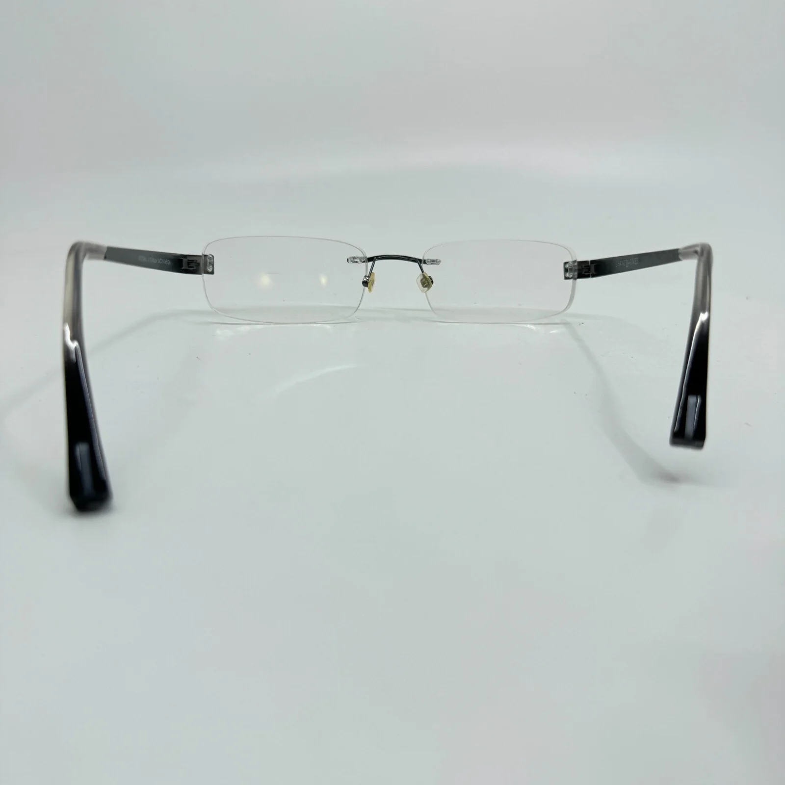 Jhane Barnes Eyeglasses Frames Integral 4 Titanium Black Rimless 54-19-145 H9522 3