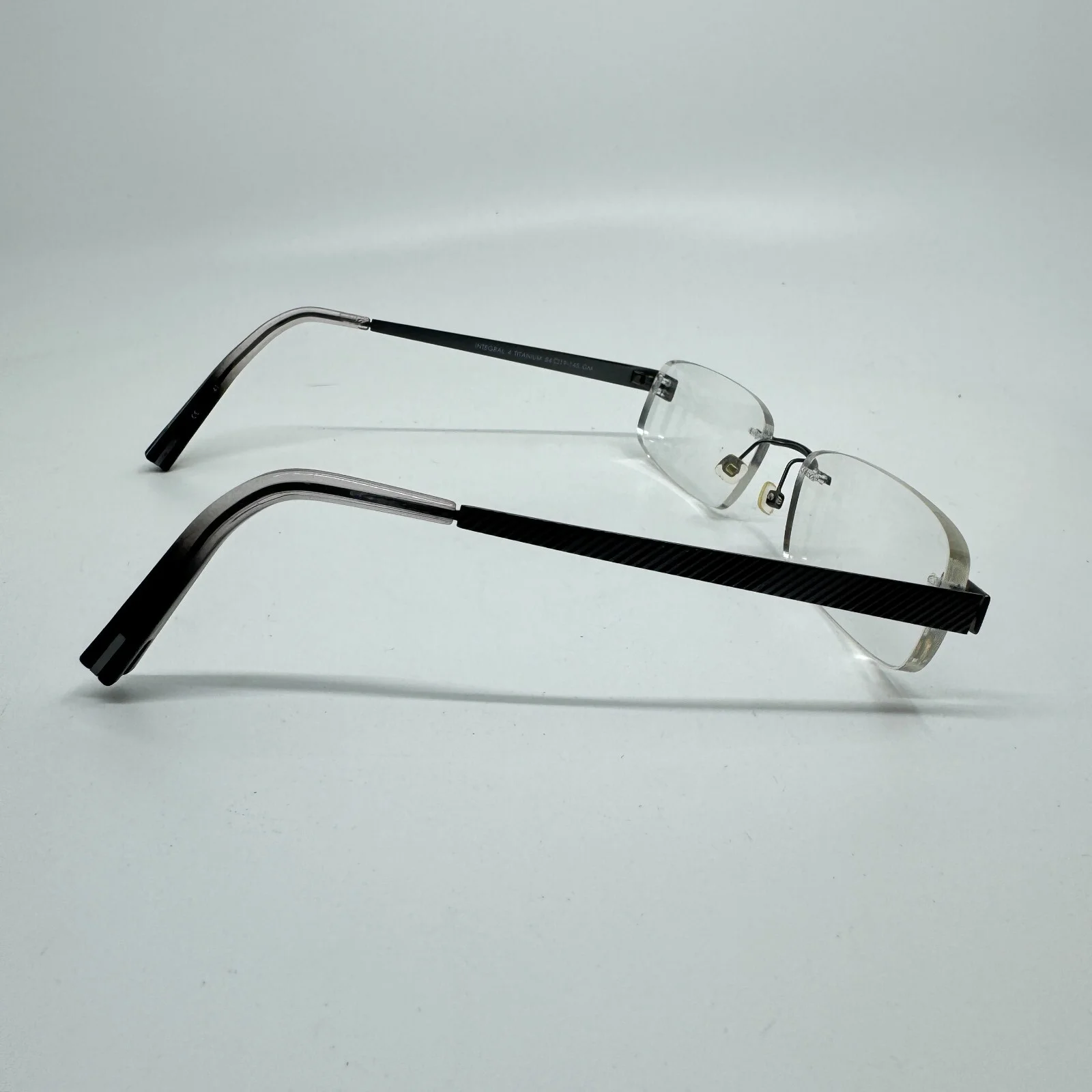 Jhane Barnes Eyeglasses Frames Integral 4 Titanium Black Rimless 54-19-145 H9522 4