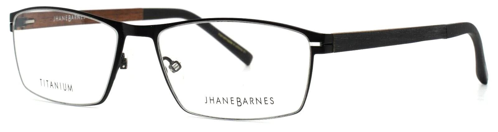 JHANE BARNES Quadrilateral BK Black Mens Rectangle Eyeglasses 54-16-135