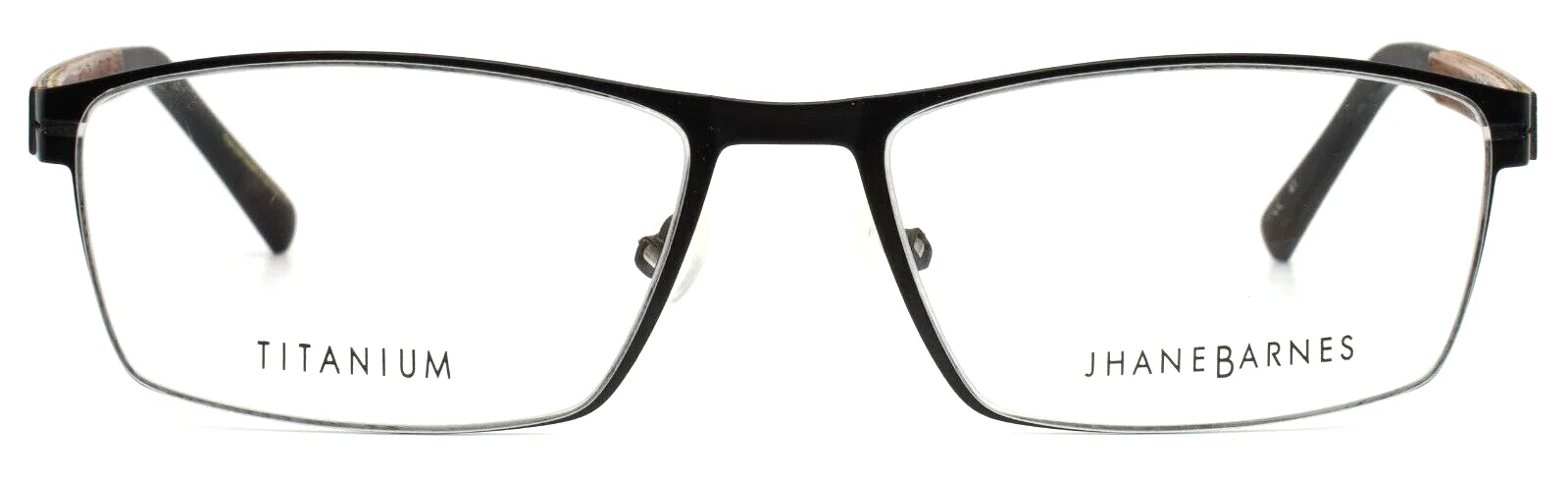 JHANE BARNES Quadrilateral BK Black Mens Rectangle Eyeglasses 54-16-135 2