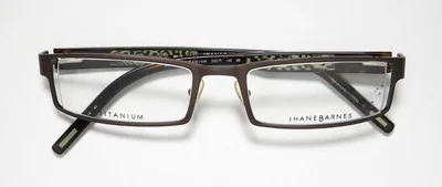 JHANE BARNES QUOTIENT MATE BROWN/ TORTOISE TITANIUM FULL RIM DESIGNER EYEGLASSES 2