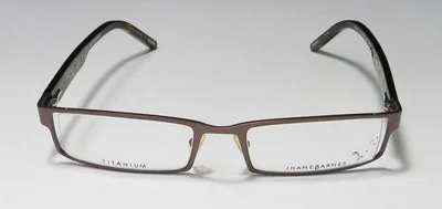 JHANE BARNES QUOTIENT MATE BROWN/ TORTOISE TITANIUM FULL RIM DESIGNER EYEGLASSES 3
