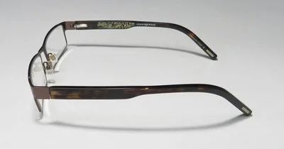 JHANE BARNES QUOTIENT MATE BROWN/ TORTOISE TITANIUM FULL RIM DESIGNER EYEGLASSES 4