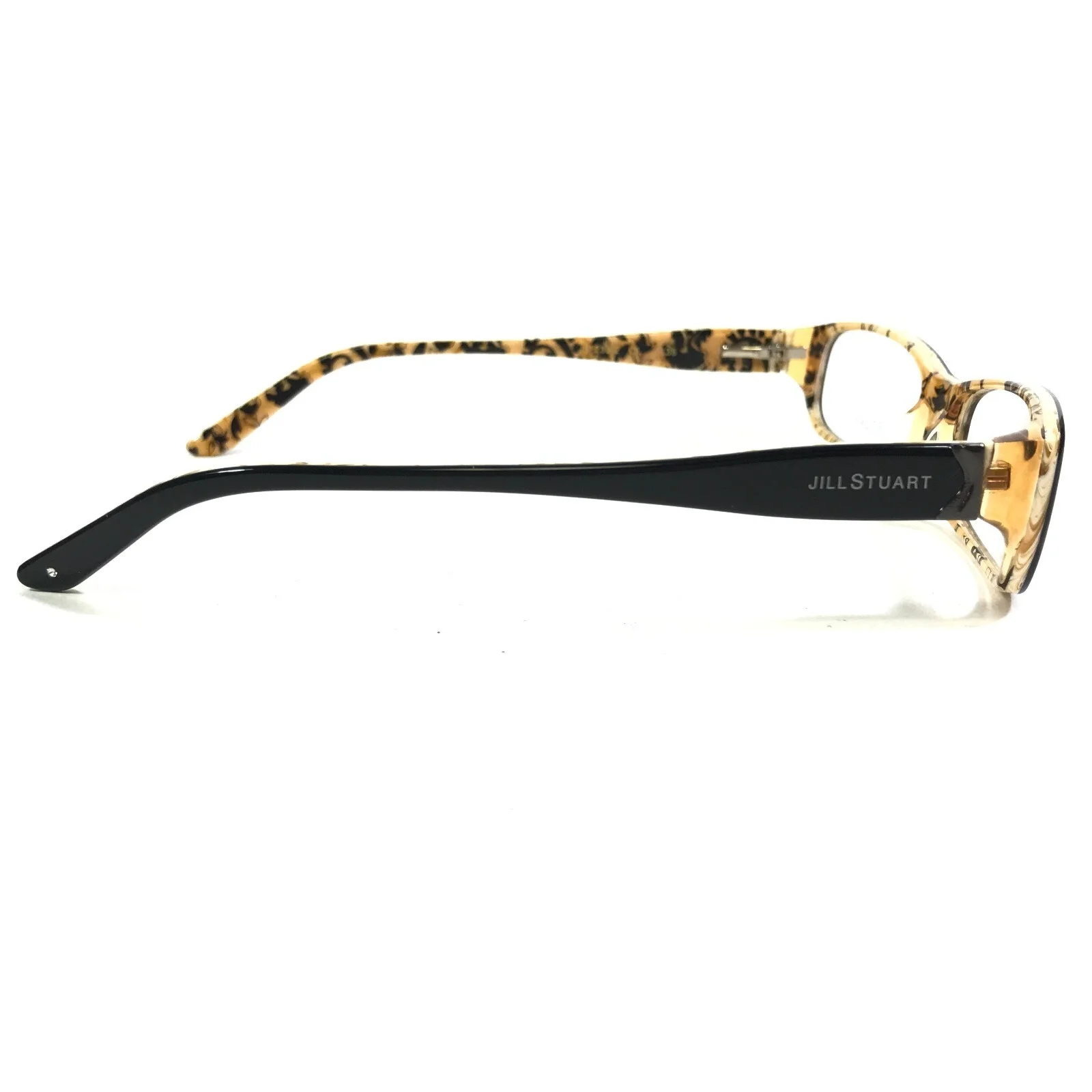 Jill Stuart Eyeglasses Frames JS 239-2 Black Yellow Rectangular 53-16-135 3