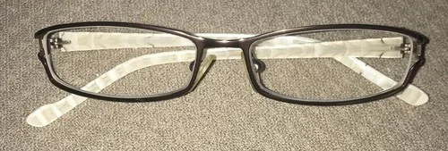 JILL STUART JS 174-1 Eyeglasses 49-16-130 Bronze With Pearl Temple, EUC 2
