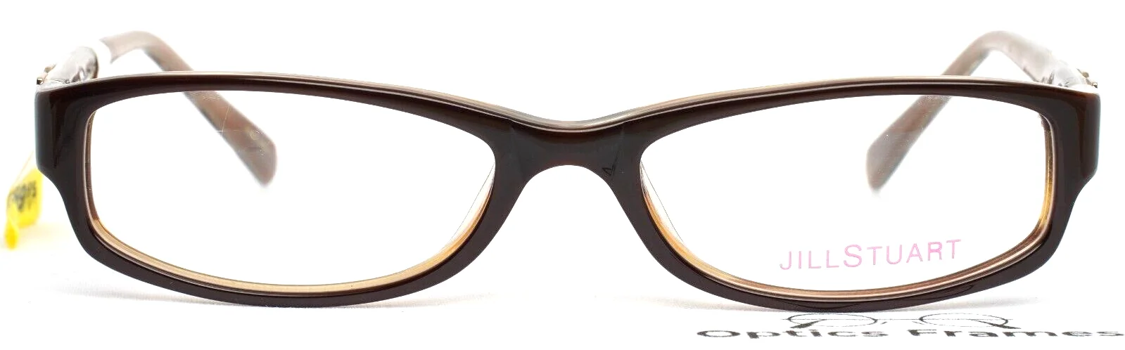 JILL STUART JS272 2 Brown Womens Rectangle Full Rim Eyeglasses 51-16-130 B:26 2
