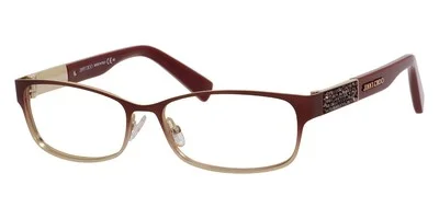 Jimmy Choo 124 Eyeglasses 0VUS Semi Matte Red Rectangle 54mm New 100% Authentic