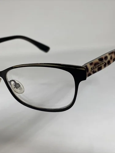 JIMMY CHOO 147 PWN Italy Black Gold/Leopard Eyeglasses Frame 52-15-145 4