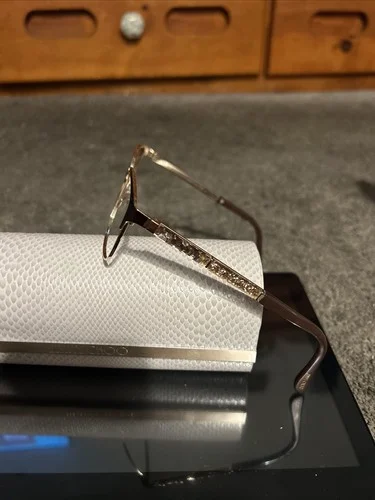 Jimmy Choo Eyeglass Frames. Pre-owned, Brown And Gold. Style # JC 192 2