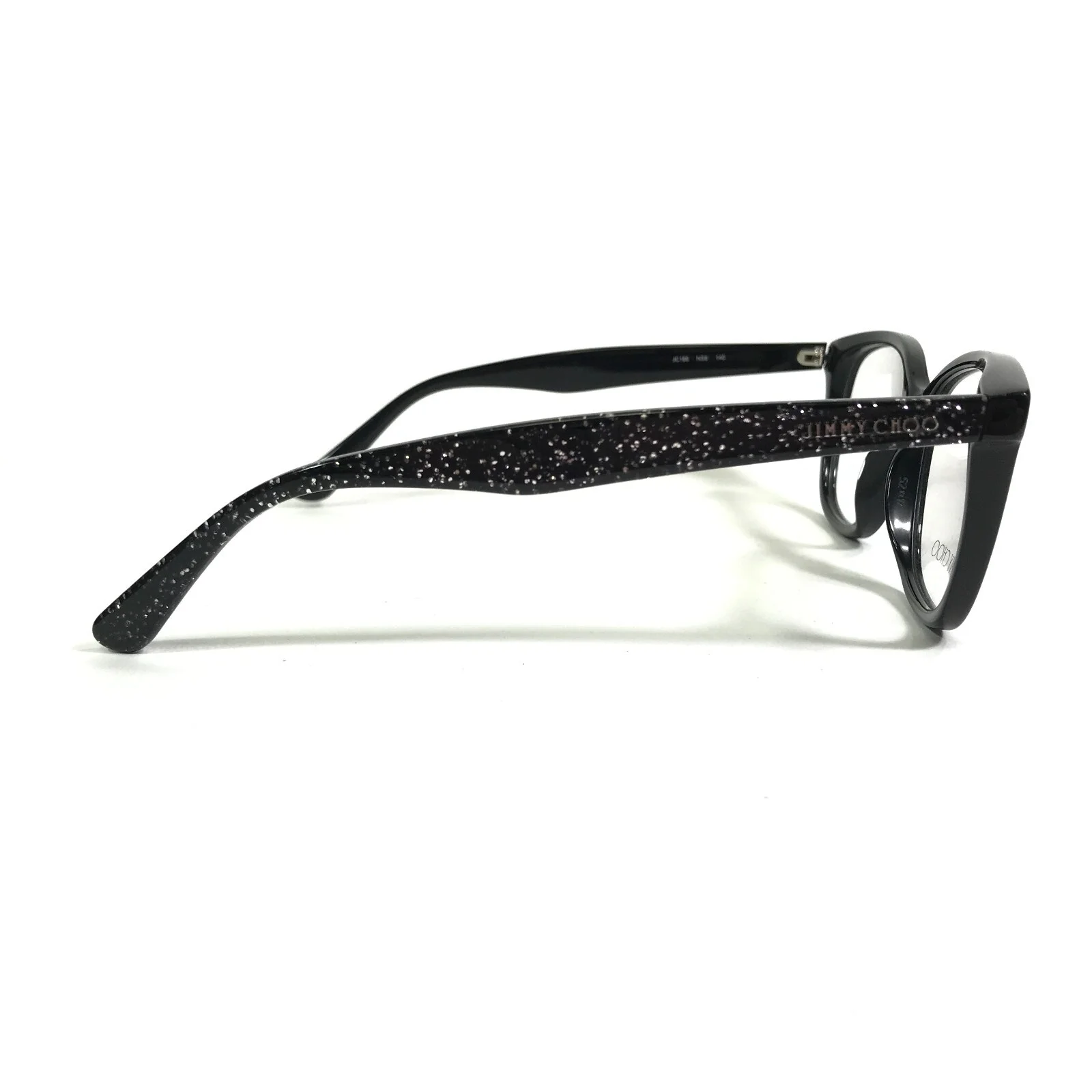 Jimmy Choo Eyeglasses Frames JC88 NS8 Black Silver Glitter Sparkly 52-17-140 3