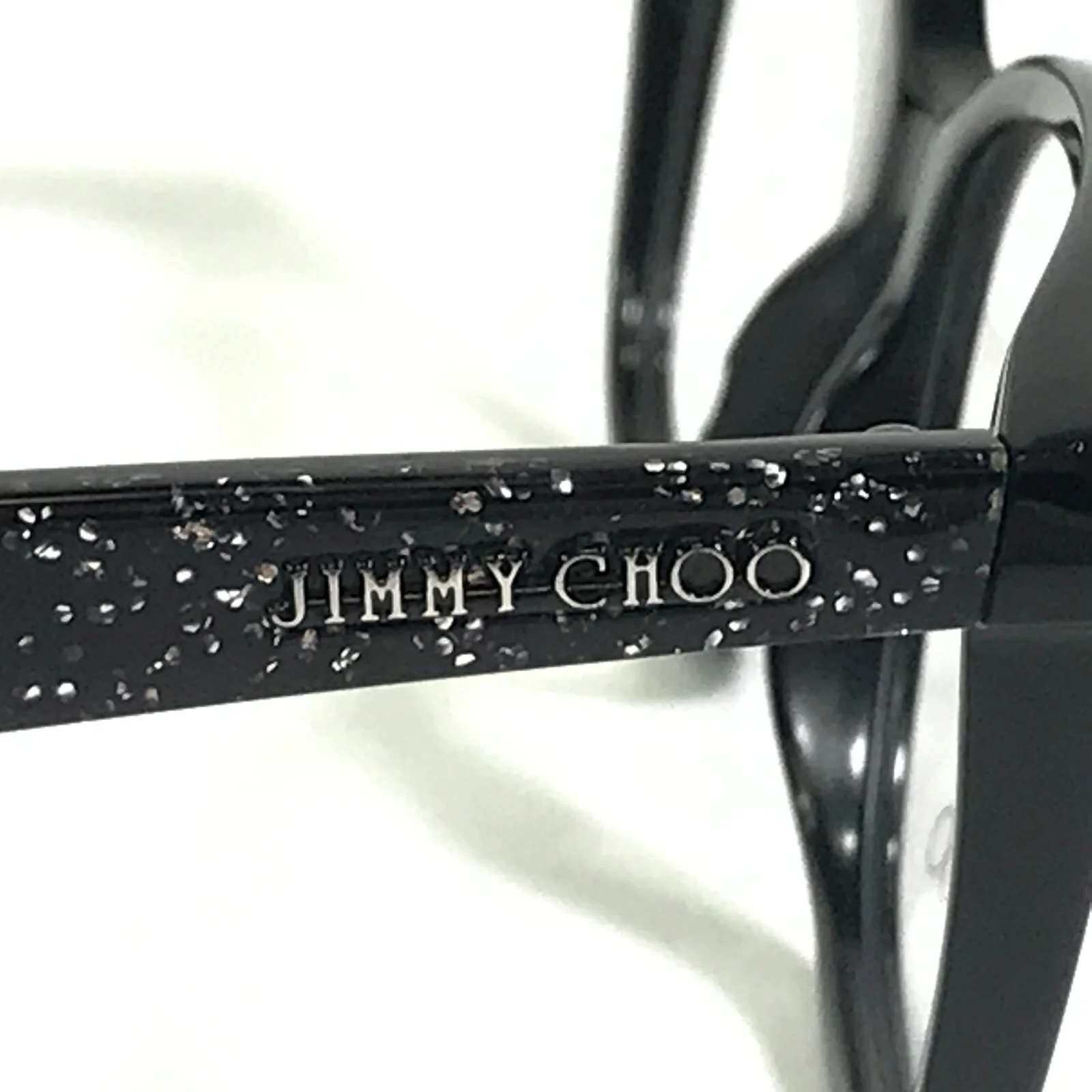 Jimmy Choo Eyeglasses Frames JC88 NS8 Black Silver Glitter Sparkly 52-17-140 4