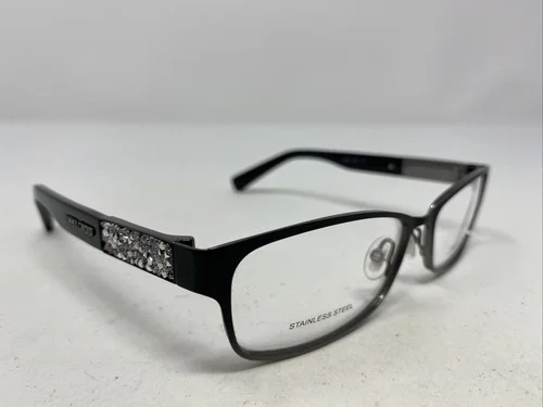 Jimmy Choo Italy JC124 KI8 54-15-135 Black/Silver Full Rim Eyeglasses Frame -Q19 3