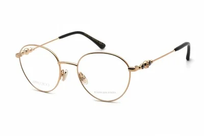 JIMMY CHOO JC 338 2M2 Eyeglasses Black Gold Frame 50mm