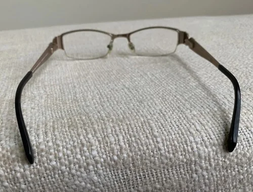 Jimmy Crystal Eyeglasses NY Rome Swarovski Brown Half Rim Metal Frame 49[]18 130 3