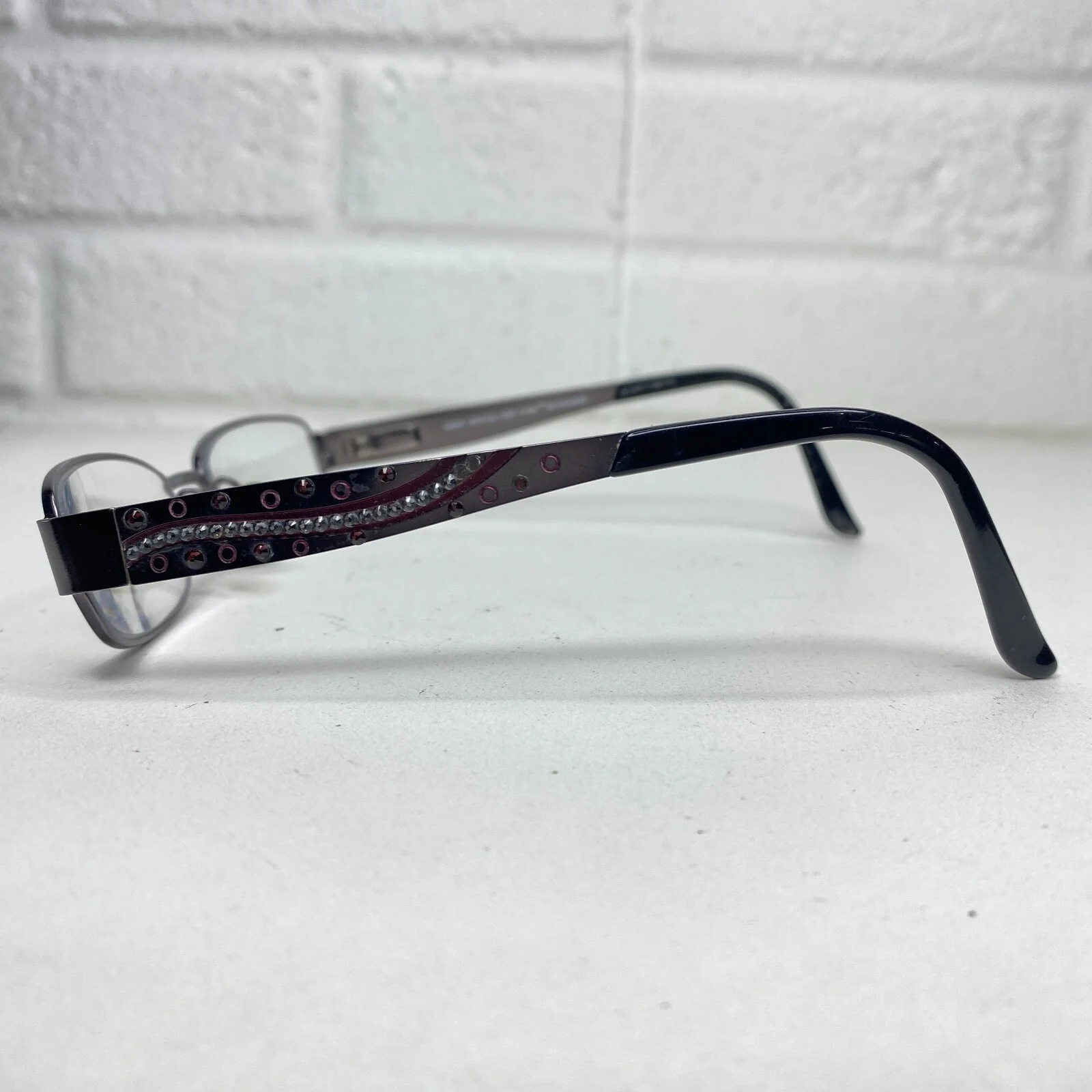 Jimmy Crystal New York Eyeglasses Frame JCR362 Green +2.00 Swarovski 2