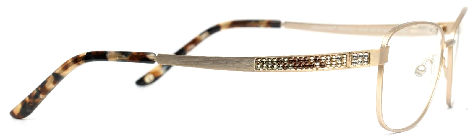 JIMMY CRYSTAL NEW YORK Ikaria Gold Womens Rectangle Eyeglasses 54-16-140 4