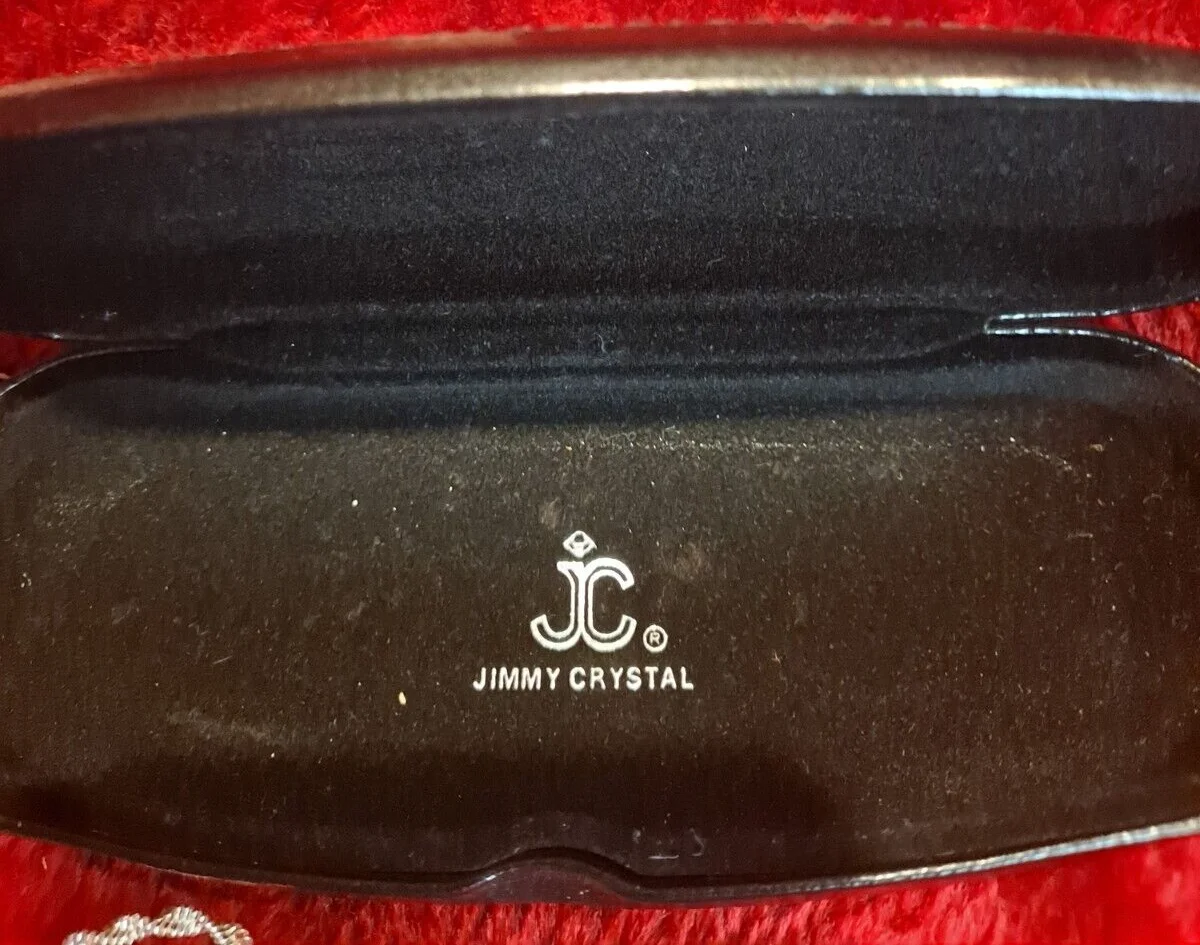 Jimmy Crystal New York Women’s Eyeglasses JCR222+2.00 Swarovski &Case/Chain 4