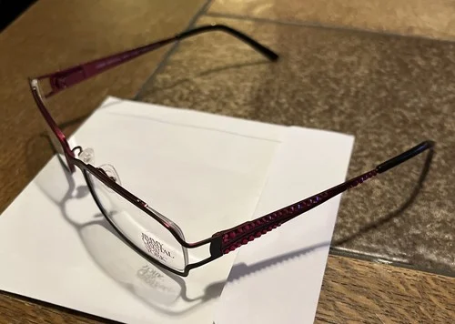 Jimmy Crystal Optical Eyeglass frame. Design: Temptation Color: Black 51-18