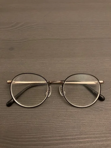 JINS Eyeglasses Frame LMF-15A-309B Black And Gold Frame Designed In Tokyo