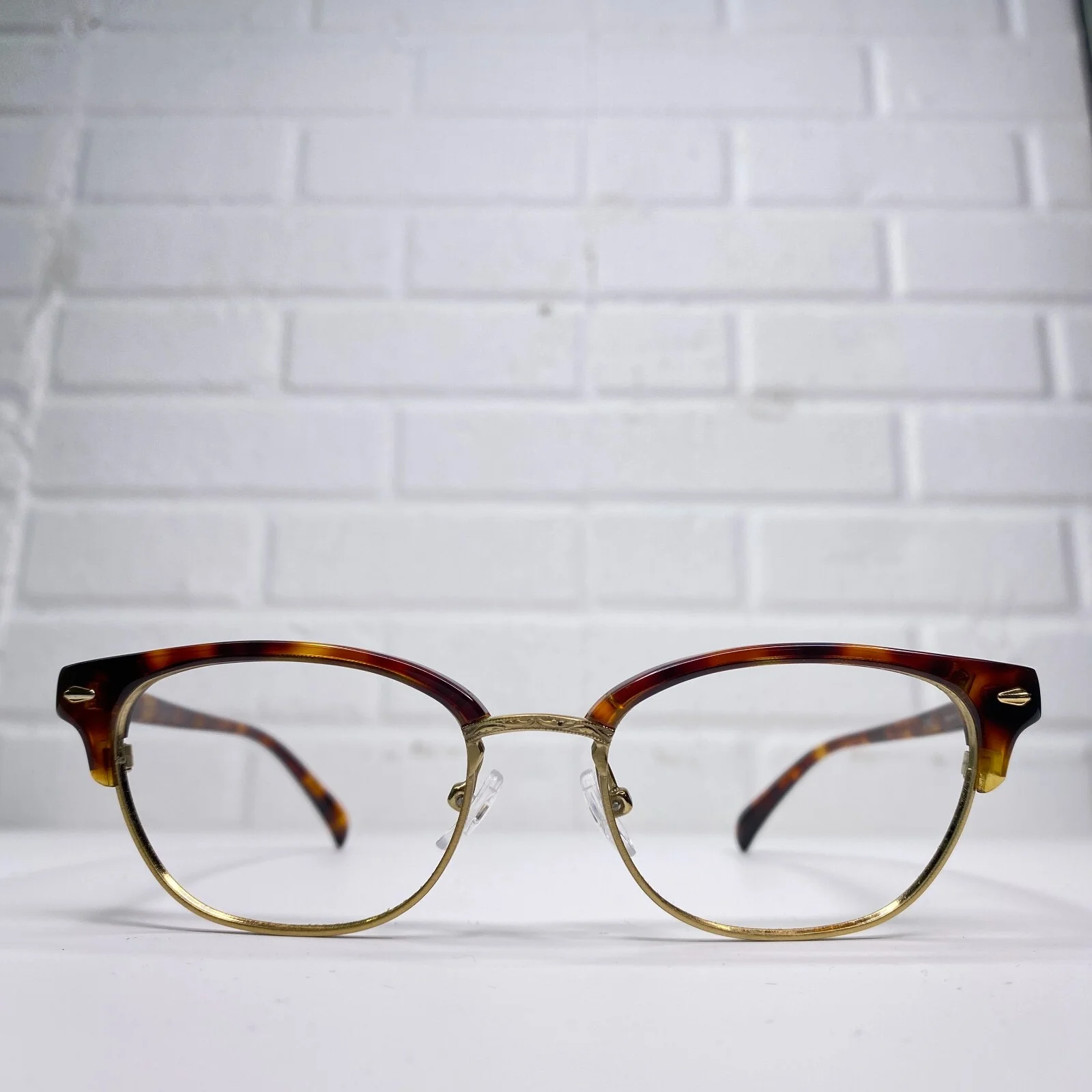 Jins LCF-15A-U297A Eyeglasses Frames Brown Tortoise Cat Eye 50-17-139 21640