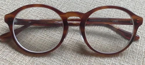 Jins LCF-17A 012A 86 Eyeglasses Brown Tortoise Frame 49-19 143 Designed In Tokyo
