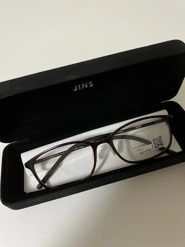 JINS Women Eyeglasses Airframe Slim LUF19S187BH87 Dark Brown