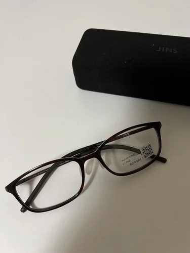 JINS Women Eyeglasses Airframe Slim LUF19S187BH87 Dark Brown 2