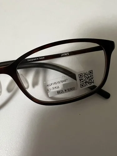 JINS Women Eyeglasses Airframe Slim LUF19S187BH87 Dark Brown 3
