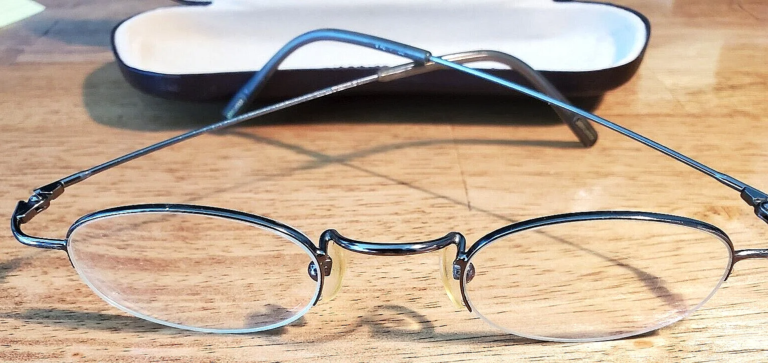 John Lennon Eyeglass Frames with a Leather Wrapped Wilsons Hard Case 3
