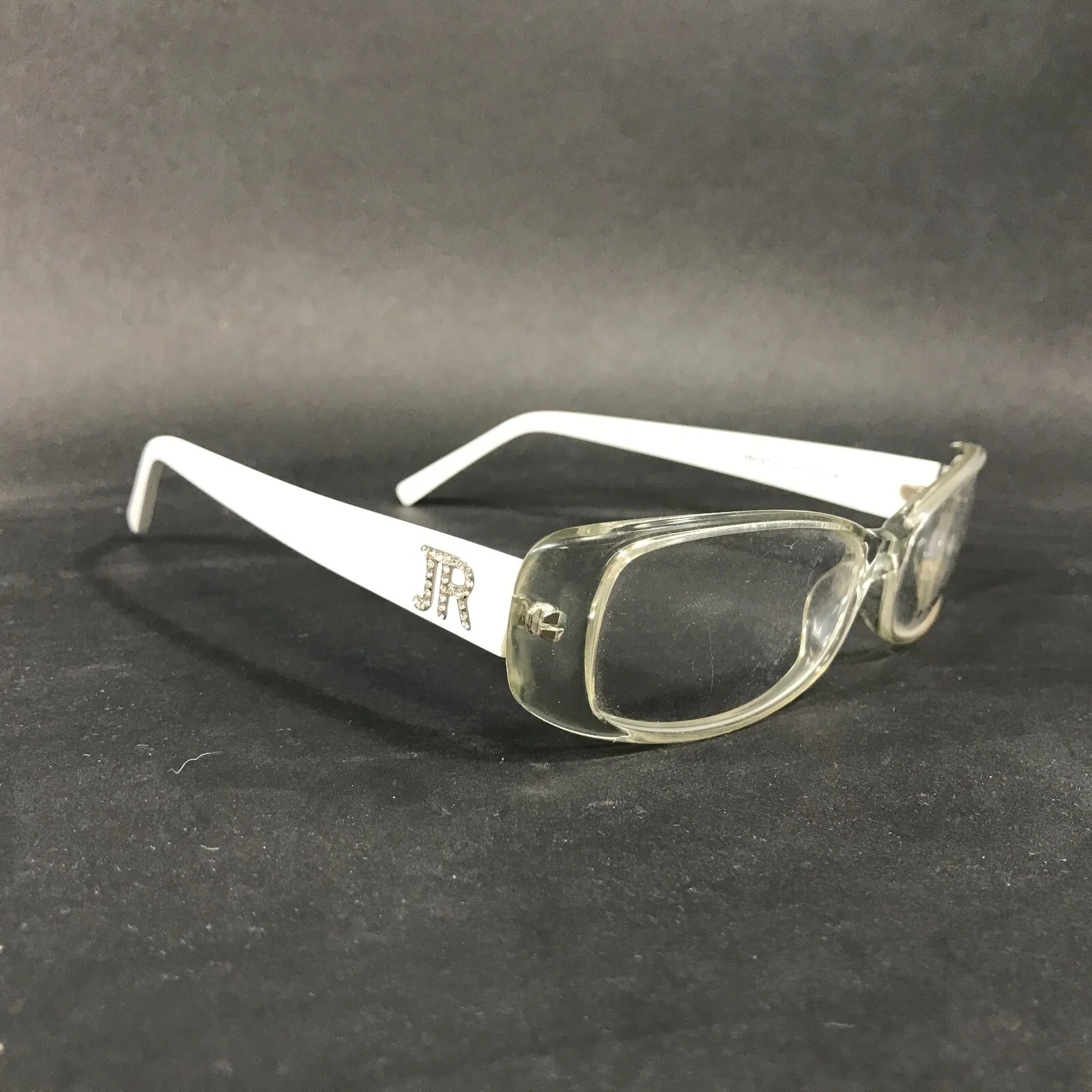 John Richmond JR03701 Eyeglasses Frames White Clear Cat Eye Full Rim 53-16-135 2