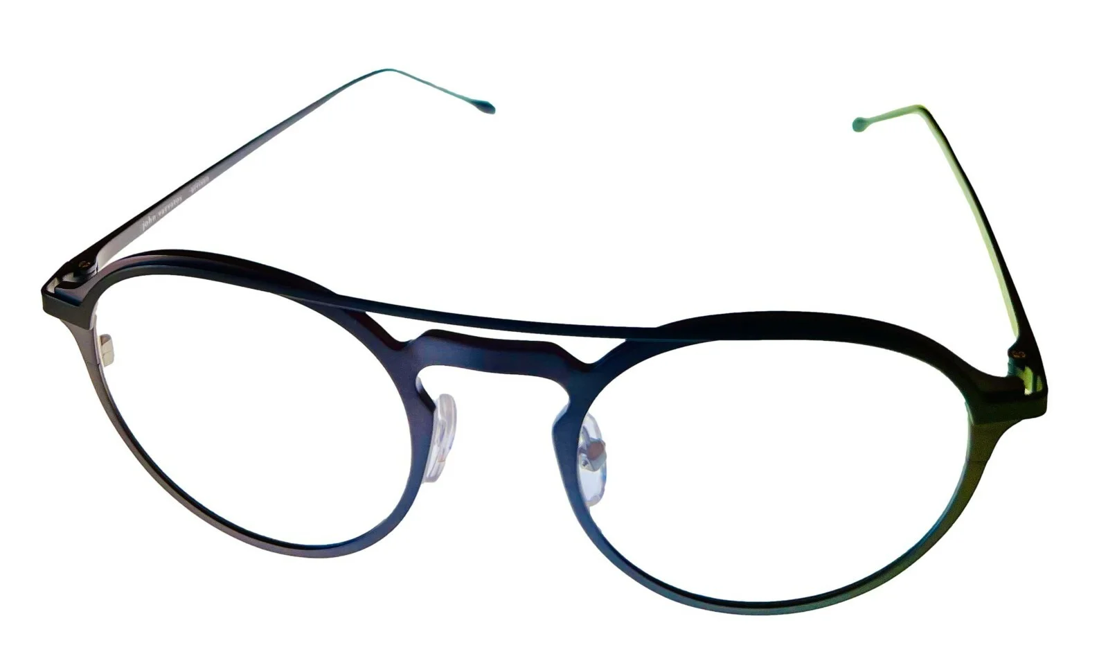 John Varvatos Eyeglasses Frames V160 Gunmetal Black Grey Round 50-21-140 w/Case