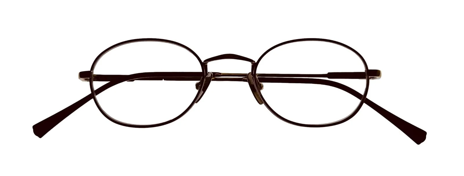 John Varvatos Mens Eyeglass Gold Oval Titanium Metal V185 46mm 4