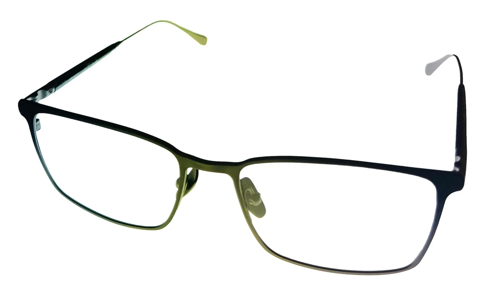 John Varvatos Mens Rectangle Titanium Metal Eyewear Frame V179 Matte Gun 56mm