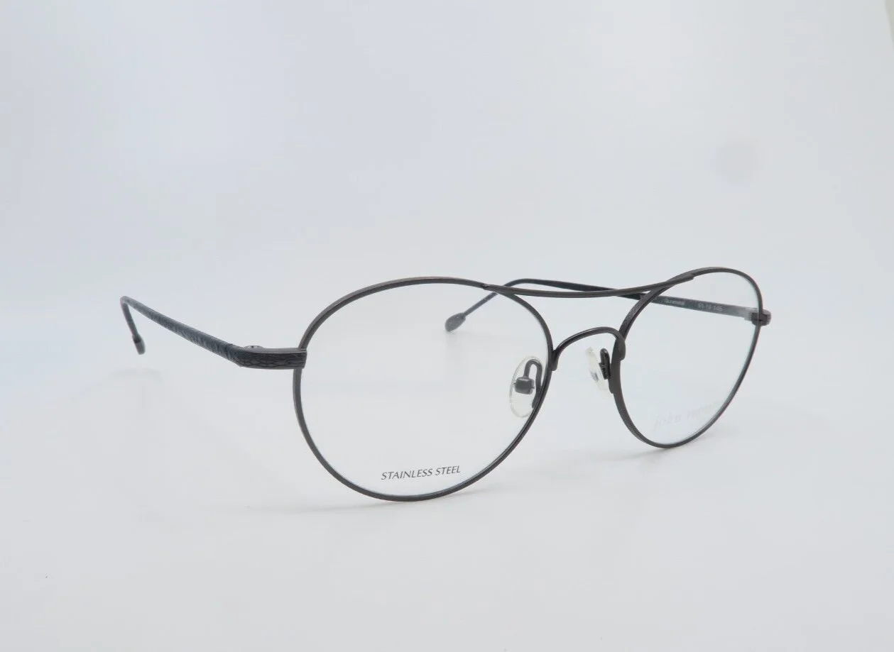 John Varvatos V158 51mm Gunmetal Stainless Steel-Double Bridge-New Eyeglasses. 2