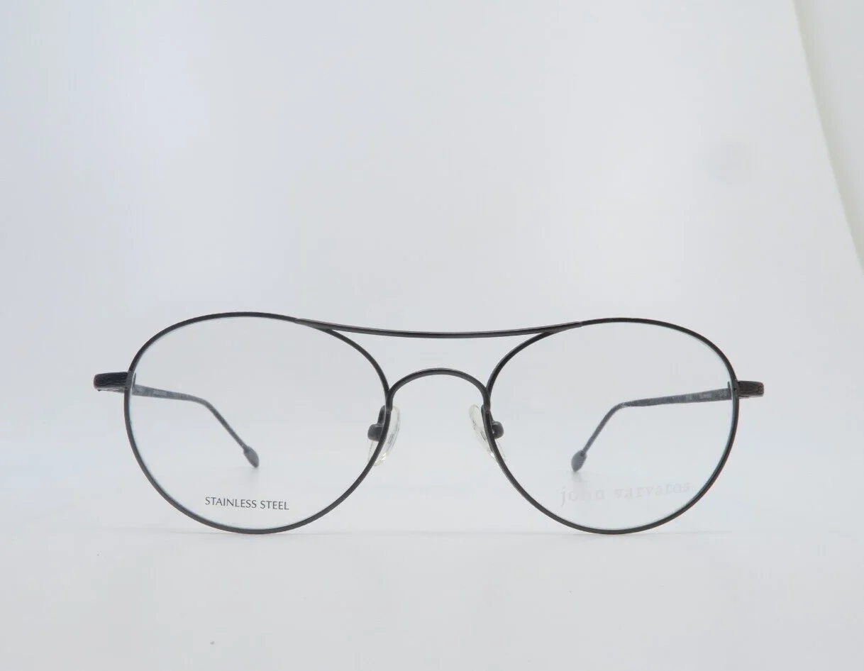 John Varvatos V158 51mm Gunmetal Stainless Steel-Double Bridge-New Eyeglasses. 3