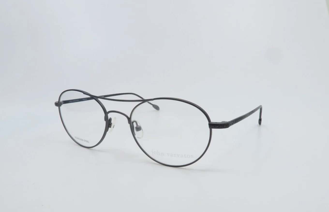 John Varvatos V158 51mm Gunmetal Stainless Steel-Double Bridge-New Eyeglasses. 4