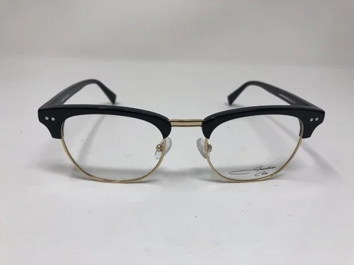 Jonathan Cafe Eyeglasses Frame VECTOR 966 Black Gold 49-19-145 Horn Rim Vtg GE76