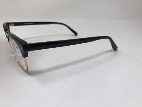 Jonathan Cafe Eyeglasses Frame VECTOR 966 Black Gold 49-19-145 Horn Rim Vtg GE76 2