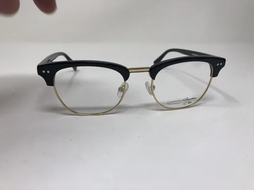 Jonathan Cafe Eyeglasses Frame VECTOR 966 Black Gold 49-19-145 Horn Rim Vtg GE76 4