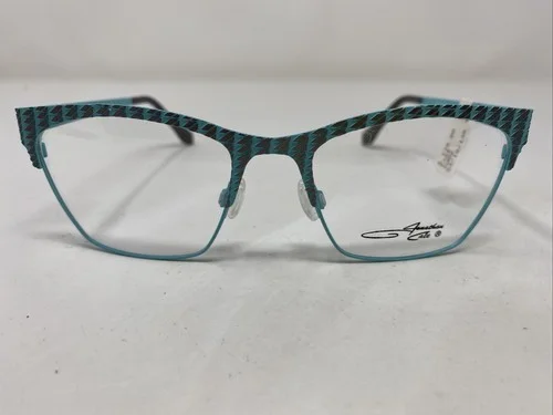 Jonathan Cate USA Vector 384 TURQ/GUN 53-18-135 Turquoise Eyeglasses Frame C77