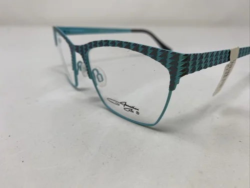 Jonathan Cate USA Vector 384 TURQ/GUN 53-18-135 Turquoise Eyeglasses Frame C77 2