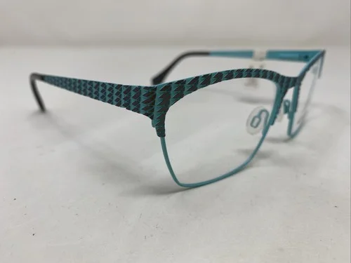 Jonathan Cate USA Vector 384 TURQ/GUN 53-18-135 Turquoise Eyeglasses Frame C77 3