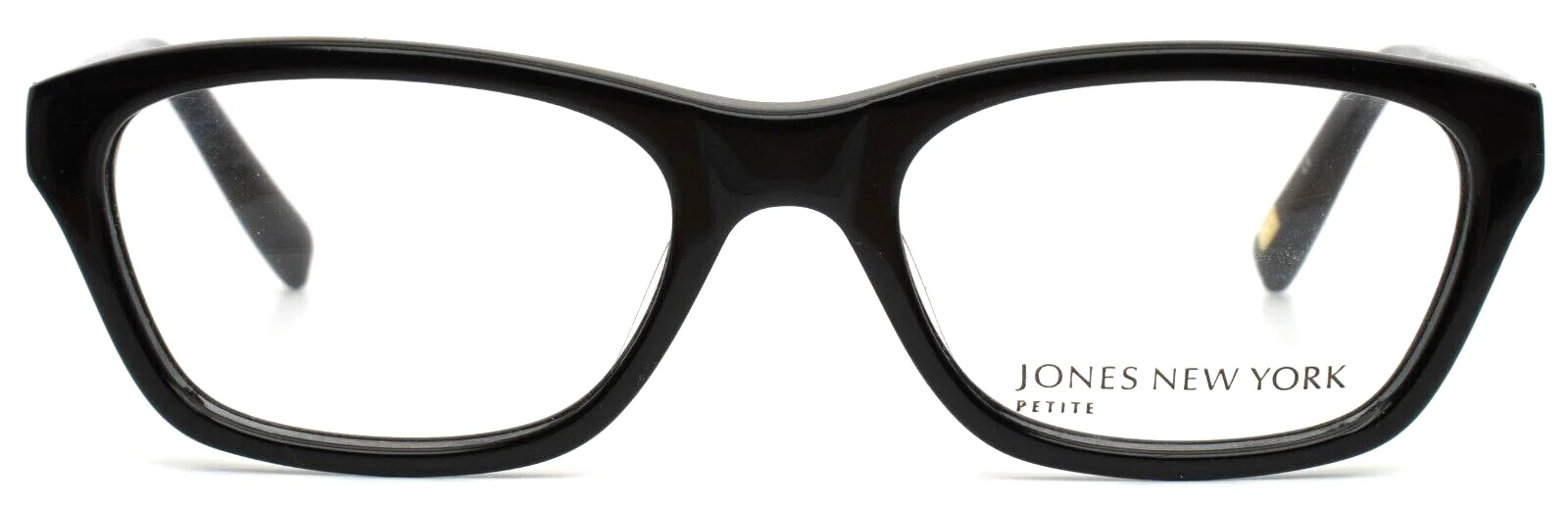 JONES NEW YORK J221 Petite Black Womens Semi Cat Eye Eyeglasses 48-17-135 B:31 2