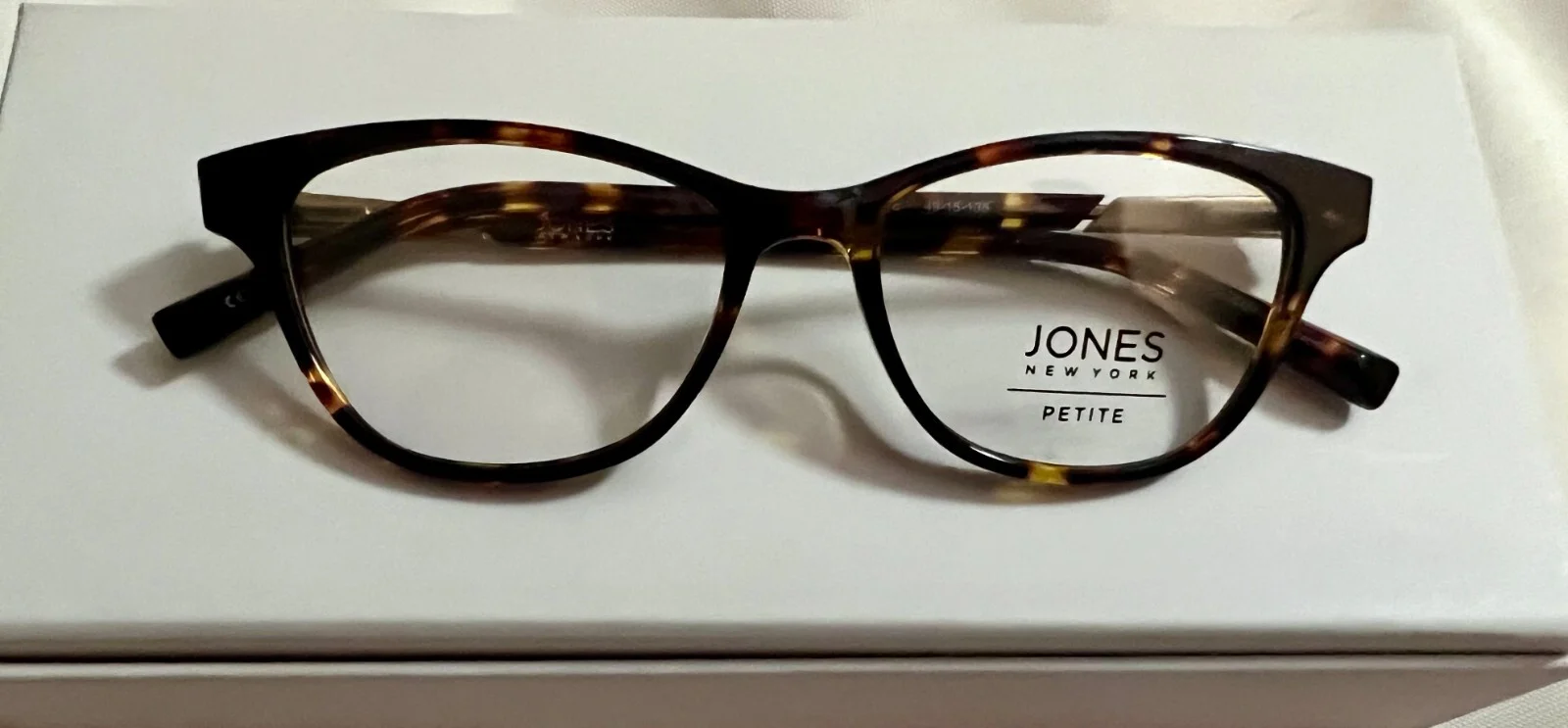 JONES New York J239 Brown Tortoise Plastic Eyeglasses Petite Frame 49-15-135