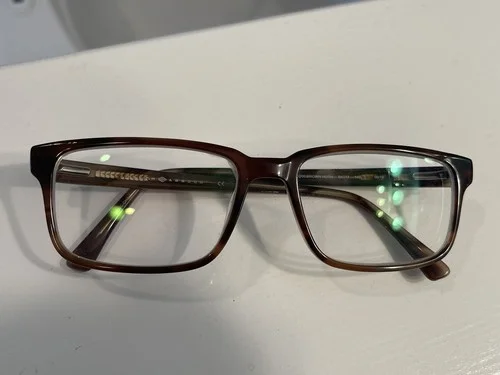JOSEPH ABBOUD JA4081 200 Brown Horn Mens Rectangle Eyeglasses 54-17-140 2