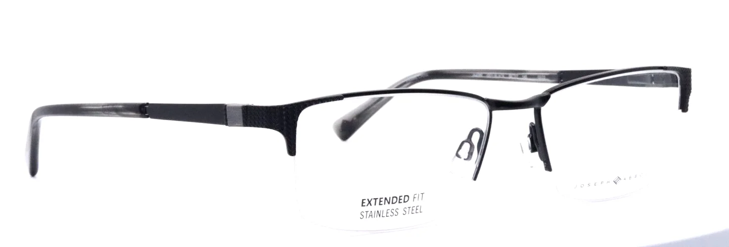JOSEPH ABBOUD JA4086 001 Black Mens Rectangle Half Rim Eyeglasses 56-17-145 B:33 3