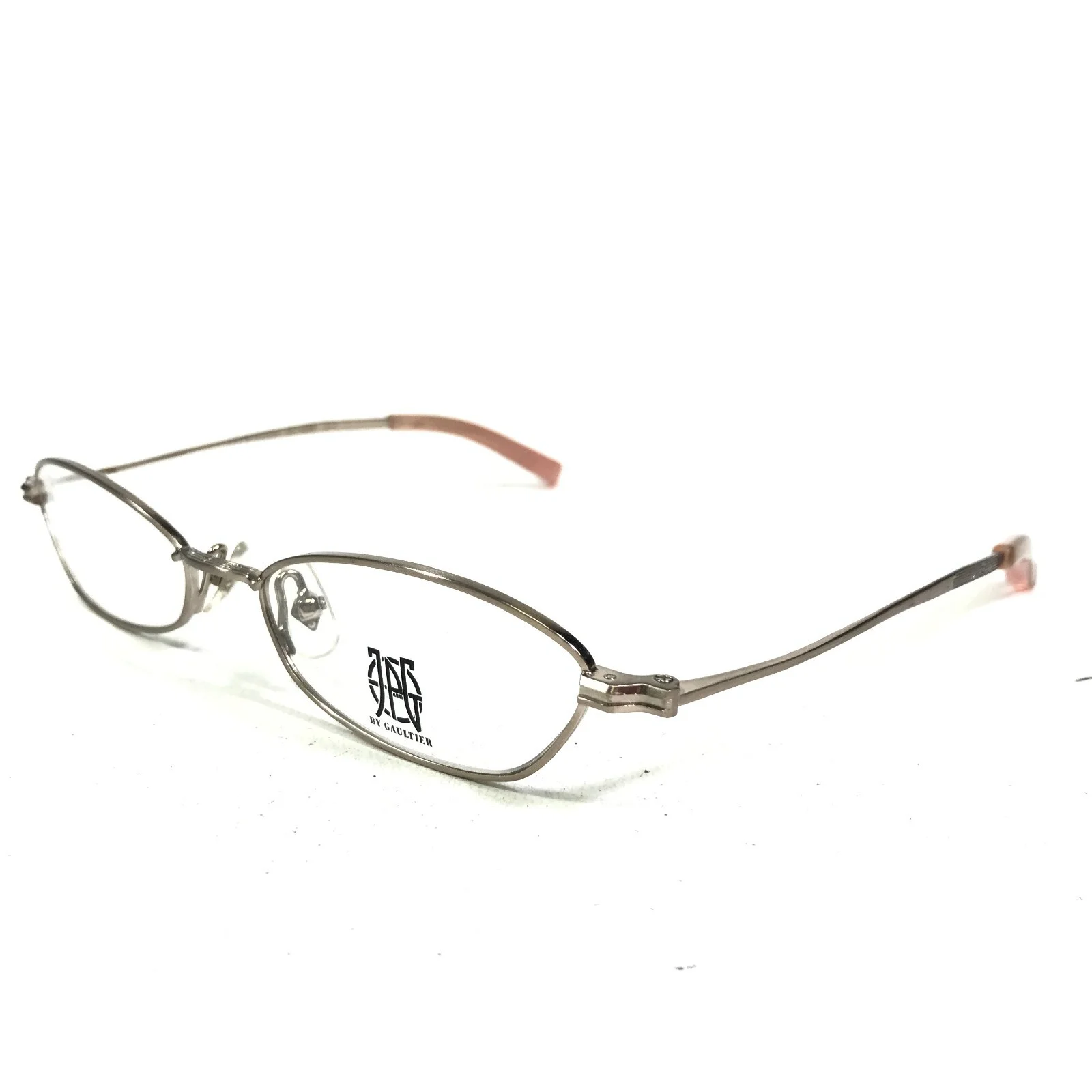 JPG by Jean Paul Gaultier Eyeglasses Frames 57-0055 Gold Wire Rim 50-17-135 4